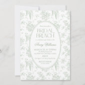 セージグリートワールフローラヴィンテージブライダルシャワー 招待状 (正面)