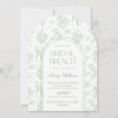セージグリートワールフローラヴィンテージブライダルシャワー 招待状 (正面)
