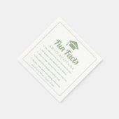 セージグリーンおもしろい2022年の卒業上限のファクトクラス スタンダードカクテルナプキン (角)