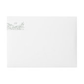 セージグリーンお洒落ボタニカルラインアートリターン ラップアラウンドラベル (正面)