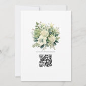 セージグリーンとアイボリー結婚フローラ 招待状 (裏面)