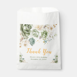 セージグリーンとクリームフローラ誕生会 フェイバーバッグ