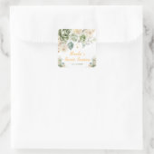 セージグリーンとクリームフローラSweet sixteen スクエアシール (バッグ)