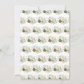 セージグリーンとクリームフローラSweet sixteen 招待状 (裏面)