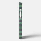 セージグリーンとグレーのストライプ柄 Case-Mate iPhoneケース (裏面 / 左)