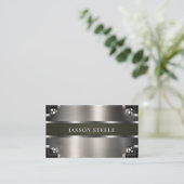 セージグリーンとスチール工業 名刺 (スタンド正面)