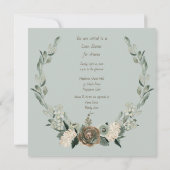 セージグリーンとバニラクリームのシャワー 招待状 (裏面)