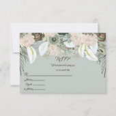 セージグリーンとバニラクリームのSVP 招待状 (正面)