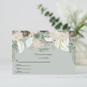 セージグリーンとバニラクリームのSVP 招待状 (スタンド正面)