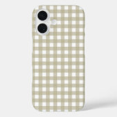 セージグリーンとホワイトのギンガムチェック柄 Case-Mate iPhoneケース (裏面)