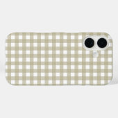 セージグリーンとホワイトのギンガムチェック柄 Case-Mate iPhoneケース (裏面 (横))