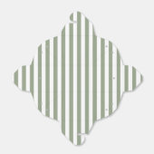 セージグリーンとホワイトのストライプ サンクス フェイバーボックス (折り畳みなし)