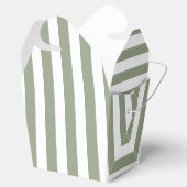 セージグリーンとホワイトのストライプ サンクス フェイバーボックス (オープン)