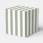 セージグリーンとホワイトのストライプ サンクス フェイバーボックス (裏面サイド)