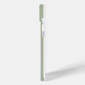 セージグリーンとホワイトのモノグラムストライプ Case-Mate iPhoneケース (裏面 / 左)