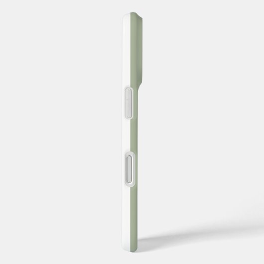 セージグリーンとホワイトのモノグラムストライプ Case-Mate iPhoneケース (裏面 / 右)