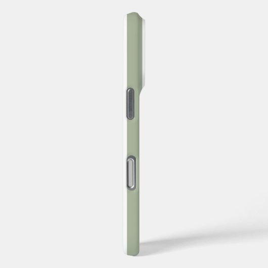 セージグリーンとホワイトのモノグラムストライプ Case-Mate iPhoneケース (裏面 / 右)