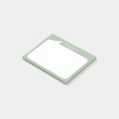 セージグリーンとホワイトトークバブル名前をカスタムする ポストイット (アングル)