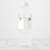 セージグリーンとホワイトフローラ結婚の歓迎 ペットボトルラベル (裏面)