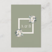 セージグリーンとホワイトフローラ結婚ズ詳細 エンクロージャーカード (裏面)