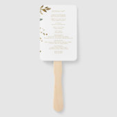 セージグリーンとホワイト |フローラの結婚色 ハンドファン (裏面)