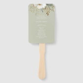 セージグリーンとホワイト |フローラの結婚色 ハンドファン (正面)