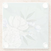 セージグリーンと芍薬の結婚祝いギフト | ガラスコースター (裏面)