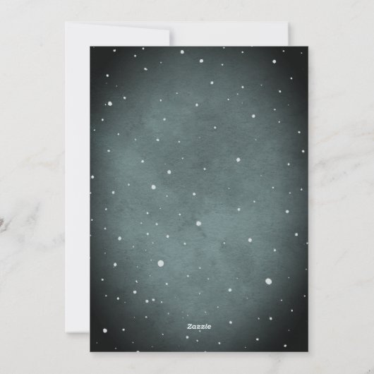 セージグリーンと赤の冬の葉のホリデーグリーティング シーズンカード (裏面)