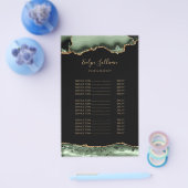 セージグリーンと金ゴールドの価格リストのフライヤー チラシ (シングル)