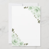 セージグリーンと金ゴールドキンセニェラ招待状 招待状 (裏面)