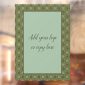 セージグリーンと金ゴールドフィリグリー ウィンドウサイン (シート2)