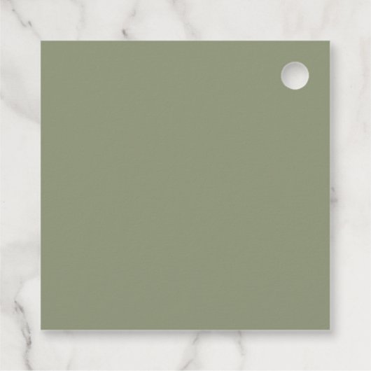 セージグリーンと金ゴールド結婚ズウィズエレガントラグジュアリー フェイバータグ (裏面)