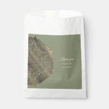 セージグリーンと金ゴールド結婚ズウィズエレガントラグジュアリー