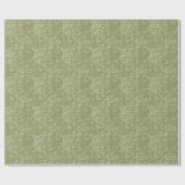 セージグリーンのイチョウのbilobaの葉 ラッピングペーパー (フラット)