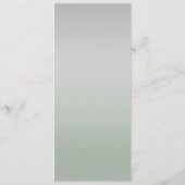 セージグリーンのウェディングメニュー メニュー (裏面)