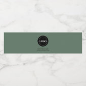 セージグリーンのカスタムロゴ＆テキスト ビジネス企業 ペットボトルラベル (シングルラベル)