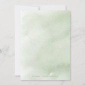 セージグリーンのカリグラフィーとルースドフラワーのウェディング 招待状 (裏面)