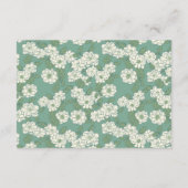 セージグリーンのガーデンウェディング出欠返信カード エンクロージャーカード (裏面)
