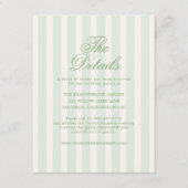 セージグリーンのガーデンチノワジエ結婚式の詳細 エンクロージャーカード (正面)