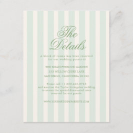 セージグリーンのガーデンチノワジエ結婚式の詳細 エンクロージャーカード