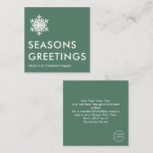 セージグリーンのコーポレート ビジネス シーズン グリーティング ノートカード (正面/裏面)