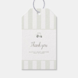 セージグリーンのゴルフカート長方形ギフトタグ ギフトタグ