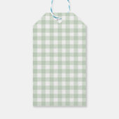 セージグリーンのゴルフ「クラブに新加入」ベビーシャワー ギフトタグ (裏面)