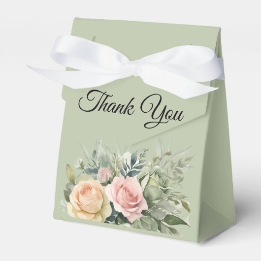 セージグリーンのシェードありがとうござ結婚う フェイバーボックス (正面サイド)