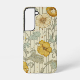 セージグリーンのシームレスパターン SAMSUNG GALAXY S22ケース