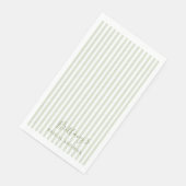 セージグリーンのストライプ紙ナプキン (コーナー)