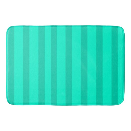 セージグリーンのストライプ バスマット (正面)