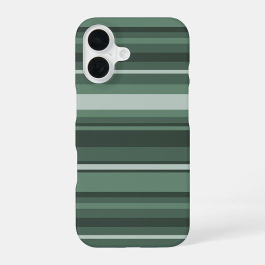 セージグリーンのストライプ Case-Mate iPhoneケース iPhone 16ケース (裏面)