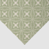 セージグリーンのティッシュペーパーのエレガントな円 薄葉紙 (詳細)