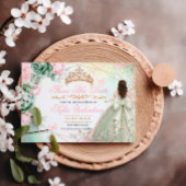 セージグリーンのピンクの花嫁のドレスのキンセアニェーラ セーブザデート